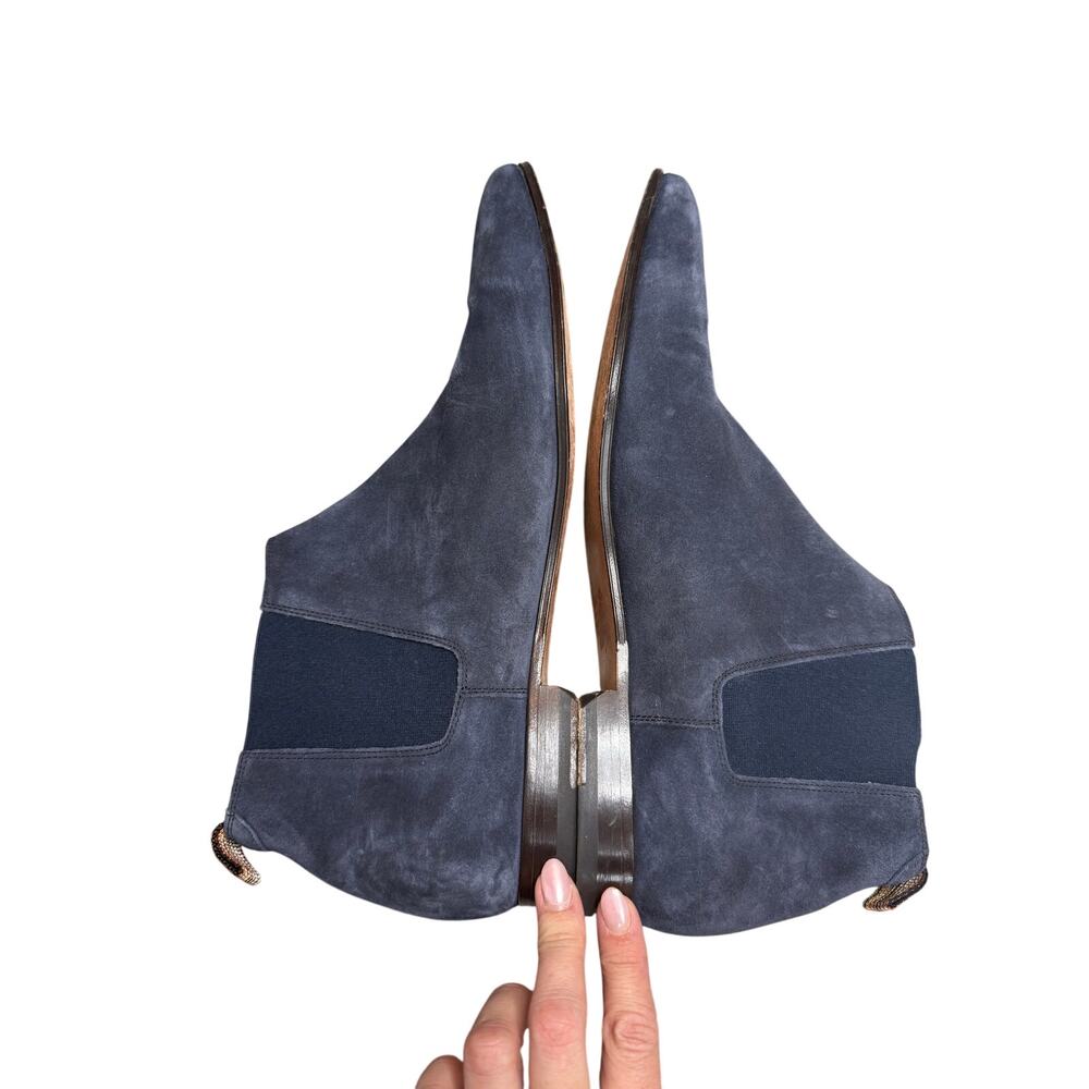 Paul Smith Blue Suede Chelsea Boots - Picture 4 of 8
